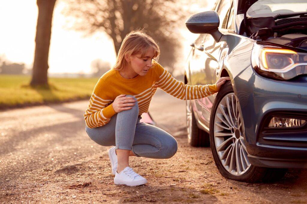 car with slow puncture